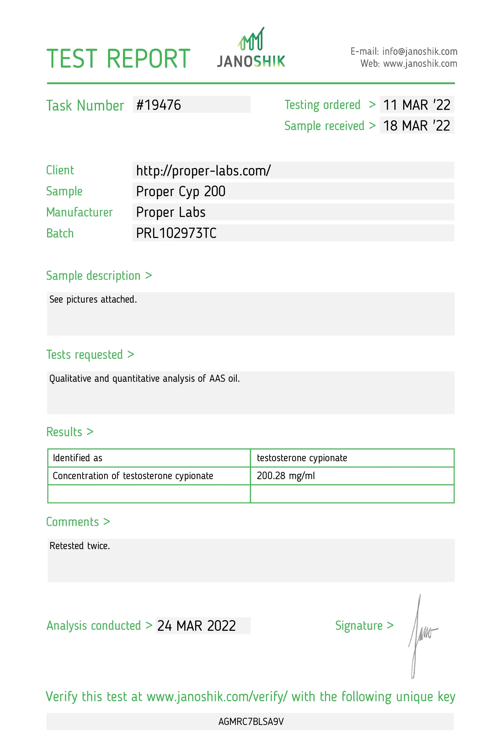 Testosterone Cypionate 200 – Proper Labs - Imagen 3