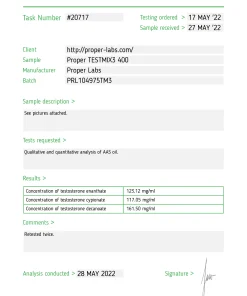 Alternative view of Testosterone Mix3 400 – Proper Labs